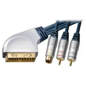 scart cable to 2 RCA+SVHS