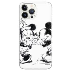 Soft TPU Case Disney Mickey & Minnie 010 Apple iPhone 14 Pro Max Full Print White